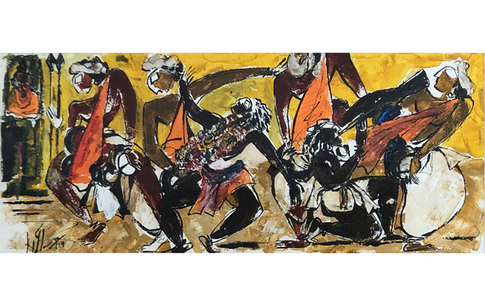 AV0137
Drummers - III
2019
Acrylic on Paper
12 x 29 inches
Available